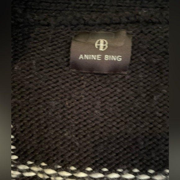 Anine Bing Kurt cardigan in black and white plaid - Picture 7 of 9